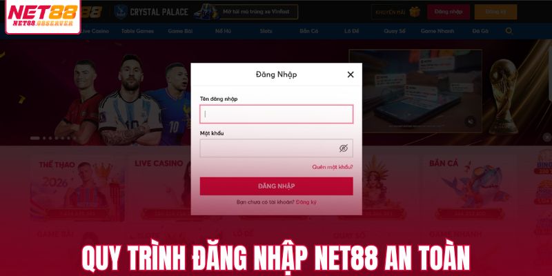 Quy trình đăng nhập NET88 an toàn